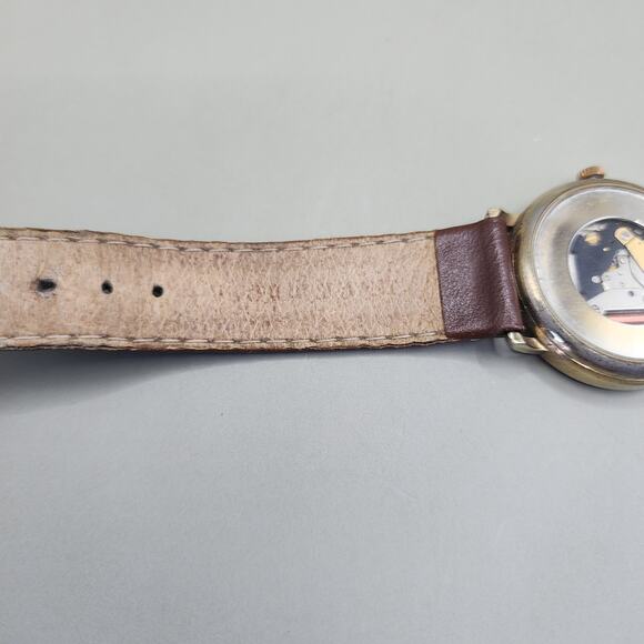 Jacques Edho Paris Quartz Watch Gold Hands Spiedel Moon phase - Picture 9 of 10